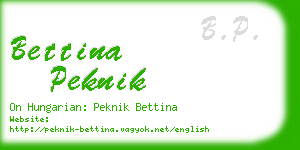 bettina peknik business card